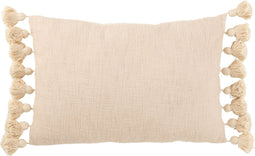 J-Line kussen Kwastje - katoen - perzik