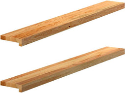 vidaXL - Vensterbanken - 2 - st - 120x15x2 - cm - massief - eikenhout - lichtbruin
