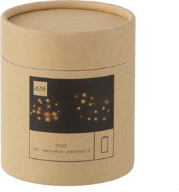 J-Line slinger Draad 20l - goud/zilver - warm wit - 2 stuks - LED lichtjes