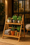 Ceruzo Plantenrek Bamboe - 2-Laags Plantenstandaard - 50x28x54 cm - Naturel