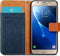 iMoshion Hoesje Geschikt voor Samsung Galaxy J5 (2016) Hoesje Met Pasjeshouder - iMoshion Luxe Canvas Bookcase - Donkerblauw