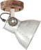 vidaXL Wand-/plafondlampen industrieel 2 st E27 20x25 cm zilverkleurig