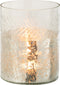 J-Line windlicht Klassiek Crackle - glas - transparant/zilver - small