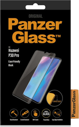 PanzerGlass Case Friendly Gehard Glas Screenprotector Geschikt voor Huawei P30 Pro - Zwart