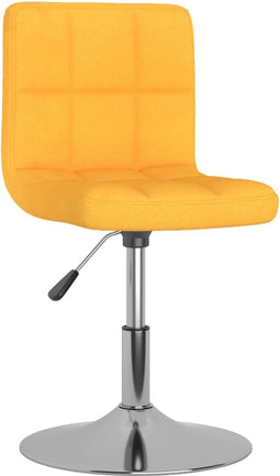 vidaXL - Barkruk - draaibaar - stof - geel