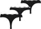 PUMA BASICS Dames 3P String - Katoen en modal - Zwart (3-pack)