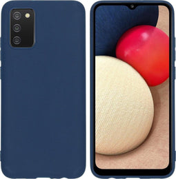 iMoshion Hoesje Geschikt voor Samsung Galaxy A02s Hoesje Siliconen - iMoshion Color Backcover - Donkerblauw