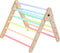 KateHaa Houten Klimdriehoek met Ladder Pastel - Klimrek - Houten Montessori Speelgoed