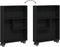 vidaXL - Smalle - Opbergtrolley - Zwart - Eiken - 48x13x68 - cm - Gelaagd - Hout