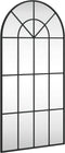 vidaXL - Wandspiegel - boog - 50x100 - cm - ijzer - zwart