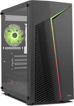 Nox Infinity Zeta - Mini Tower - ARGB Rainbow LED-strip - Zwart