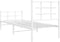 vidaXL - Bedframe - met - hoofd- - en - voeteneinde - metaal - wit - 80x200 - cm