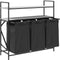 vidaXL - Wasmand - 3 - vakken - met - planken - grijs - sonoma - eiken