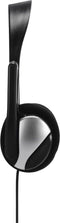 Hama Essential HS 200 - Stereo-Hoofdtelefoon - On-Ear met flexibele microfoonarm - Zwart/Zilver