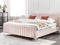 LUNAN - Tweepersoonsbed - Pastelroze - 180 x 200 cm - Fluweel