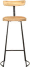 vidaXL - Barkrukken - 2 - st - 49x43x103 - cm - massief - mangohout
