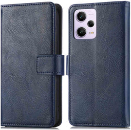iMoshion Hoesje Geschikt voor Xiaomi Redmi Note 12 Pro Hoesje Met Pasjeshouder - iMoshion Luxe Bookcase - Donkerblauw