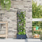 vidaXL - Tuinplanter - met - Klimrek - Grijs - 40x40x125,5 - cm