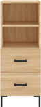 vidaXL - Dressoir - 34,5x34x90 - cm - bewerkt - hout - sonoma - eiken