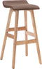 vidaXL - Barstoel - stof - taupe