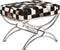 Kruk DKD Home Decor Bruin Crème Zilverkleurig Donkerbruin Staal 53 x 40 x 43 cm