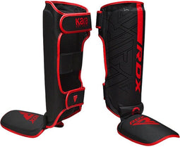 RDX F6 Kara - Scheenbeschermers - CE-gecertificeerd - Zwart-Rood - XL