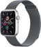 imoshion Milanees magnetisch bandje - Geschikt voor Apple Watch 1, 2, 3, 4, 5, 6, 7, 8, 9, 10 (42 mm), SE - 38/40/41 mm - Donkergrijs - S