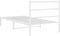 vidaXL - Bedframe - met - hoofdbord - metaal - wit - 100x200 - cm