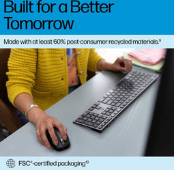 HP 725 - Multi Rechargeable Wireless KB/MSE - Bluetooth en RF-draadloos - Zwart