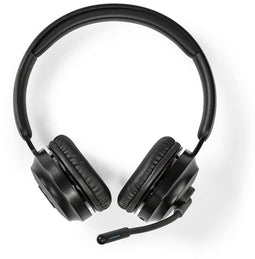 Nedis CHSTB310BK - Draadloze Bluetooth kantoorheadset - Flexibele microfoon - Zwart