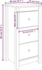 vidaXL - Dressoir - 40x35x80 - cm - massief - grenenhout - honingbruin