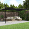 vidaXL - Pergola - met - uitschuifbaar - dak - 395x292x230 - antracietkleurig