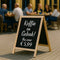BRASQ Krijtstoepbord - Dubbelzijdig - Weerbestendig - Blank 75x135 CM