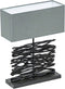 Globo Jamie - Tafellamp - E27 - Hout - Zwart - 50 cm hoog - 40 cm lang - 15 cm breed