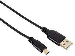 Hama 0.75m - USB 2.0 Mini-B naar USB 2.0 A - Zwart