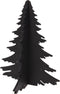 Boom hout kd 30 cm zwart kerstversiering