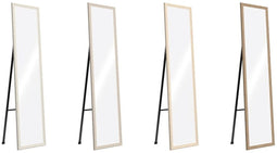 Home ESPRIT - Lange spiegel - Bruin Beige Grijs Kristal polyestyreen 35,5 x 40 x 156 cm (4 stuks)
