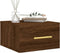 vidaXL - Nachtkastjes - 2 - st - wandgemonteerd - 35x35x20 - cm - bruin - eikenkleur