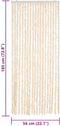 vidaXL - Vliegengordijn - 56x185 - cm - chenille - beige - en - wit