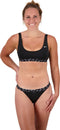 Nike Swim Logo Tape - Bikinibroekje - 75% gerecycled materiaal - Zwart - Maat XL