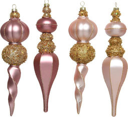 Ijspegel plc d4.20h22.40 cm roze/goud a4 kerst