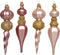 Ijspegel plc d4.20h22.40 cm roze/goud a4 kerst