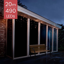 IJspegelverlichting - 20 meter - 490 LED lampjes - goud - knipper functie