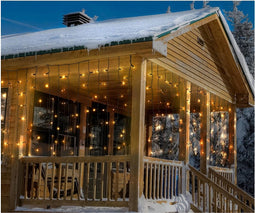 Ijspegelverlichting lichtsnoer -189 led lampjes - warm wit - 200 cm - kerstverlichting