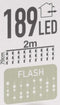 Ijspegelverlichting lichtsnoer -189 led lampjes - warm wit - 200 cm - kerstverlichting