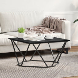 vidaXL - Salontafel - Zwart - Eiken - 80x80x45 - cm - Gemaakt - van - Hout
