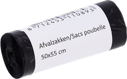 Afvalzak cleaninq 50x55cm t15 25l zwart | 20 stuks