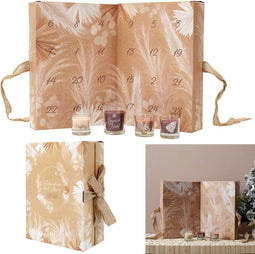 Adventskalender - 24 Geurkaarsen - Luxe Geuren - Beige (2025)