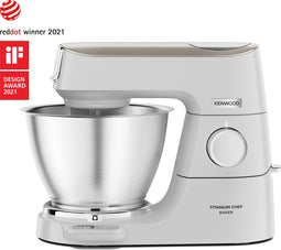 Kenwood KVC65.001WH - Keukenmachine - 1200W met geïntegreerde weegschaal - Champagne crème