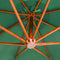 vidaXL - Zweefparasol - 350 - cm - houten - paal - groen